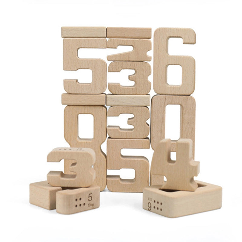 PINOER Explorers M5 | Montessori Wooden Number Blocks Set for Toddlers & Preschool Math