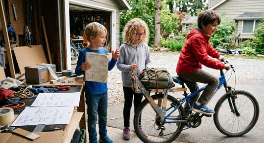 Child developing solution-creation skills through observation, building, and testing