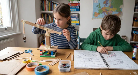 Child developing creativity through hands-on building testing and real-world problem solving