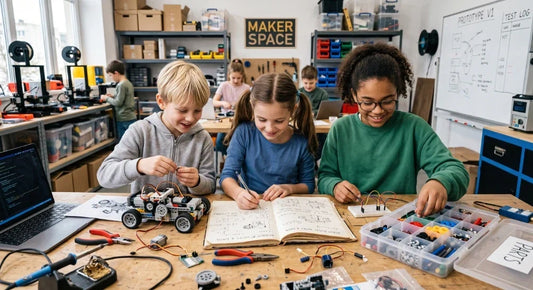 Child developing an inventor mindset through continuous learning and creation
