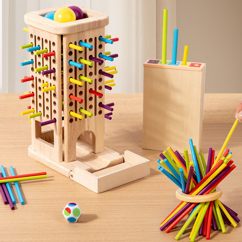 Screen-Free 3-in-1 Wooden Puzzle Game for Kids