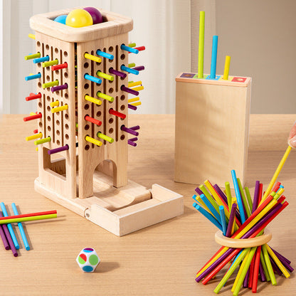 Screen-Free 3-in-1 Wooden Puzzle Game for Kids