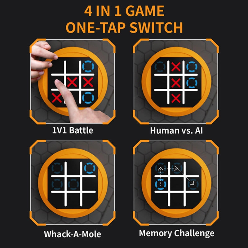 Close-up of smart LED grid lights on PINOER electronic puzzle game during an AI battle-2