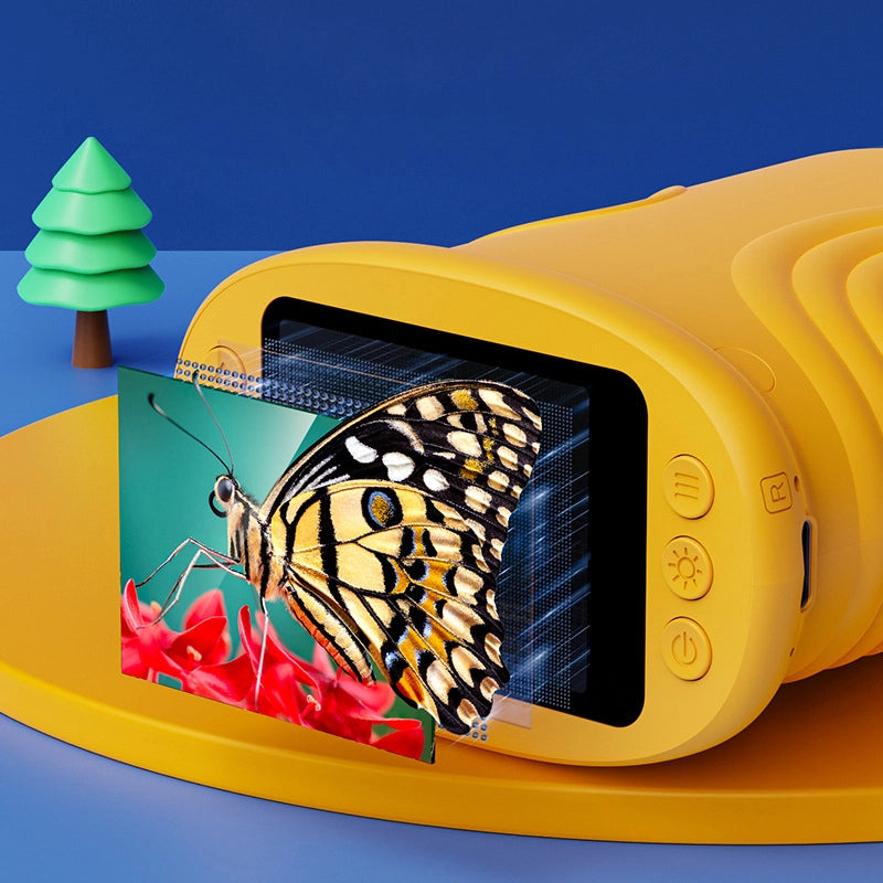 Close-up of the crisp HD screen display showing the cellular texture of a leaf on PINOER T1.