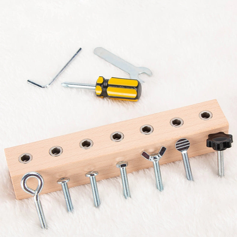 PINOER Explorers M3 | Montessori Wooden Screw Driver Board & Busy Workbench Toy
