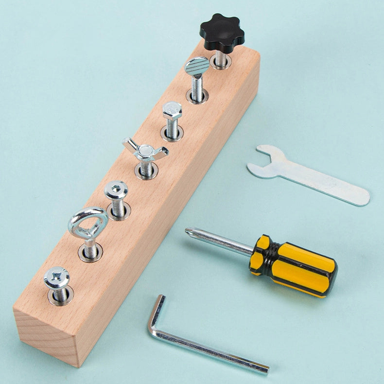 PINOER Explorers M3 | Montessori Wooden Screw Driver Board & Busy Workbench Toy