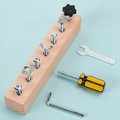PINOER Explorers M3 | Montessori Wooden Screw Driver Board & Busy Workbench Toy