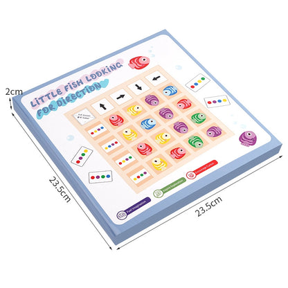 PINOER Thinkers T5 | Montessori Wooden Fish Direction Sorting Puzzle & Spatial Logic Game