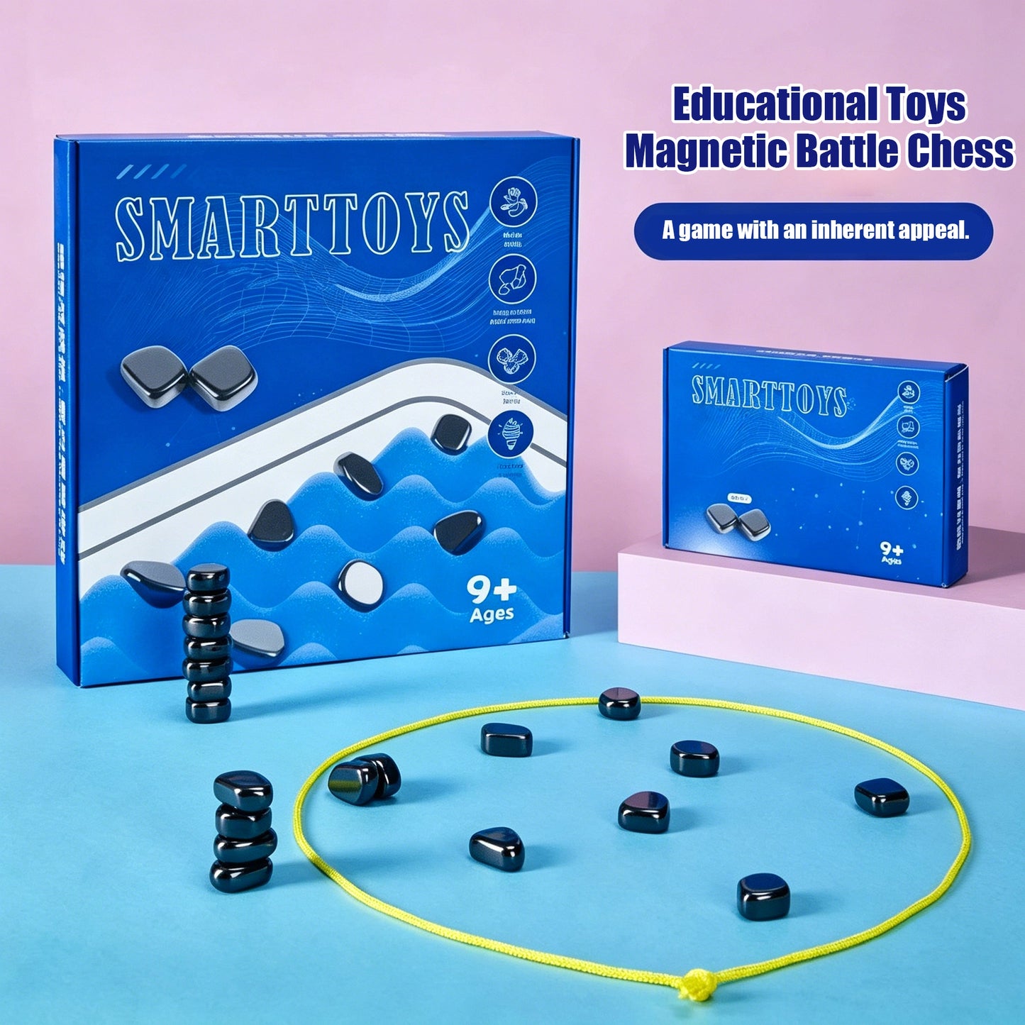 PINOER Thinkers T6 | Magnetic Effect Strategy Chess Game & Interactive Physics Tabletop Puzzle